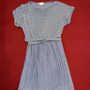 Blue and White Striped Dress